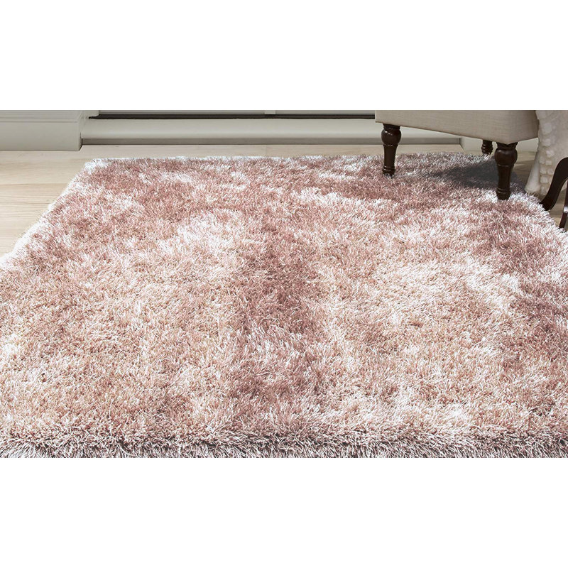 Tapis taupe fait à la main Aquan, Rectangle 5 pi x 7 pi
