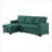 Sectional Sofa with Pull-Out Sleeper &amp; Storage Chaise, Linen Sage Green | For Small Spaces &amp; Guests