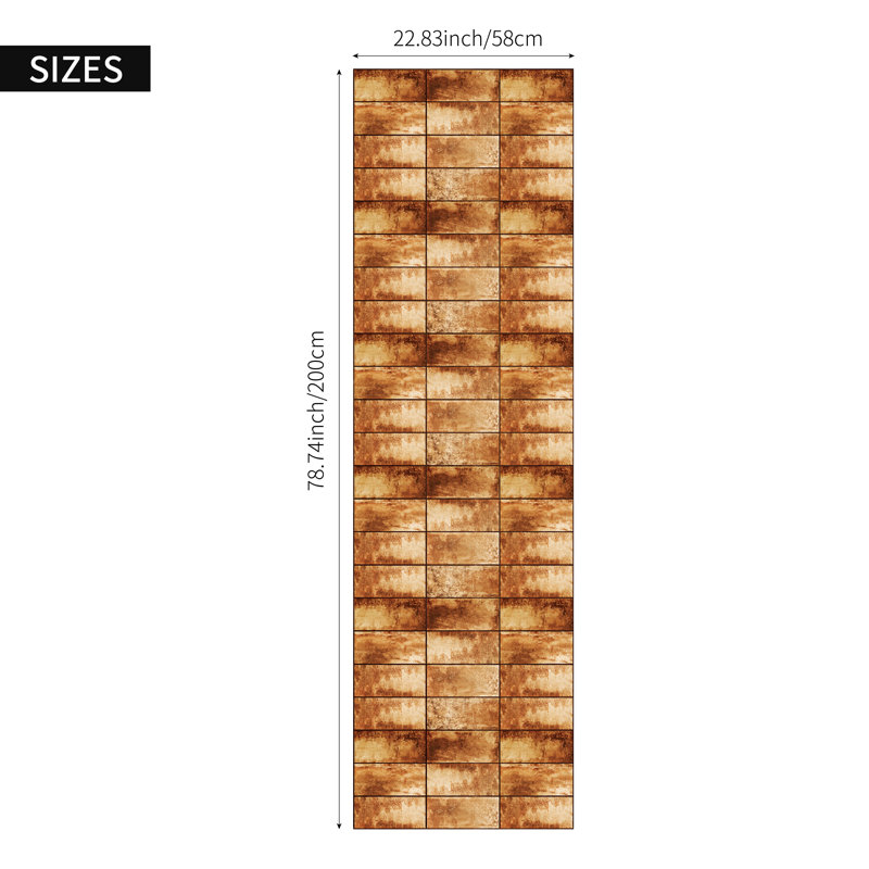 Rust Stain Mirror Wall Sticker 22.83X78.74 Inch