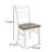 Dean Dining Chair Set Of 2, Ladderback Design, White Mahogany Wood