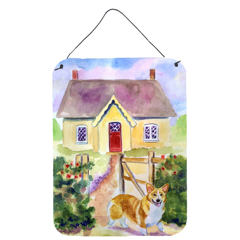 Décoration murale corgi de visite de maison pembroke