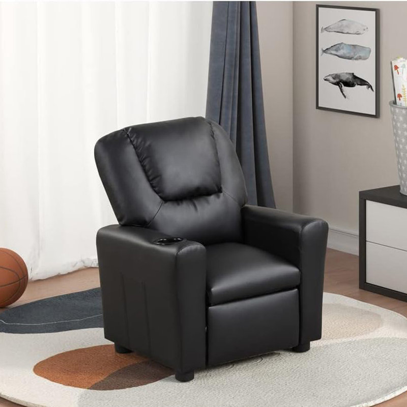Fauteuil inclinable Allandra, Polyuréthane noir