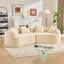 Canapé beige courbé et compressé, conception créative de style nordique pour le salon, confortable, doux et adapté à de multiples cas de figure