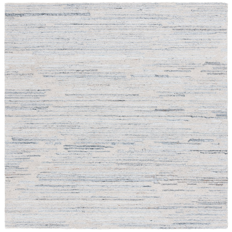 Quintyn Abstract Hand Tufted Performance Abstract Rug, Square 6'
