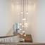 Lustre moderne en forme de boule de verre à 12 lumières DEL G4 incluse