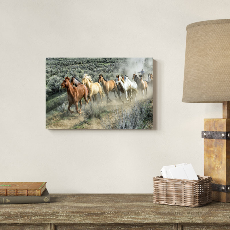 " Stampede I ", 12" H x 18" W x 1.25" D