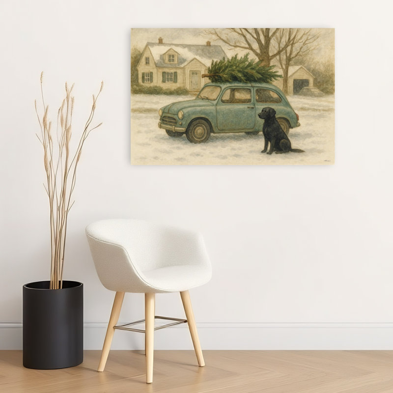 Bringing Home The Tree, 24" H x 36" W