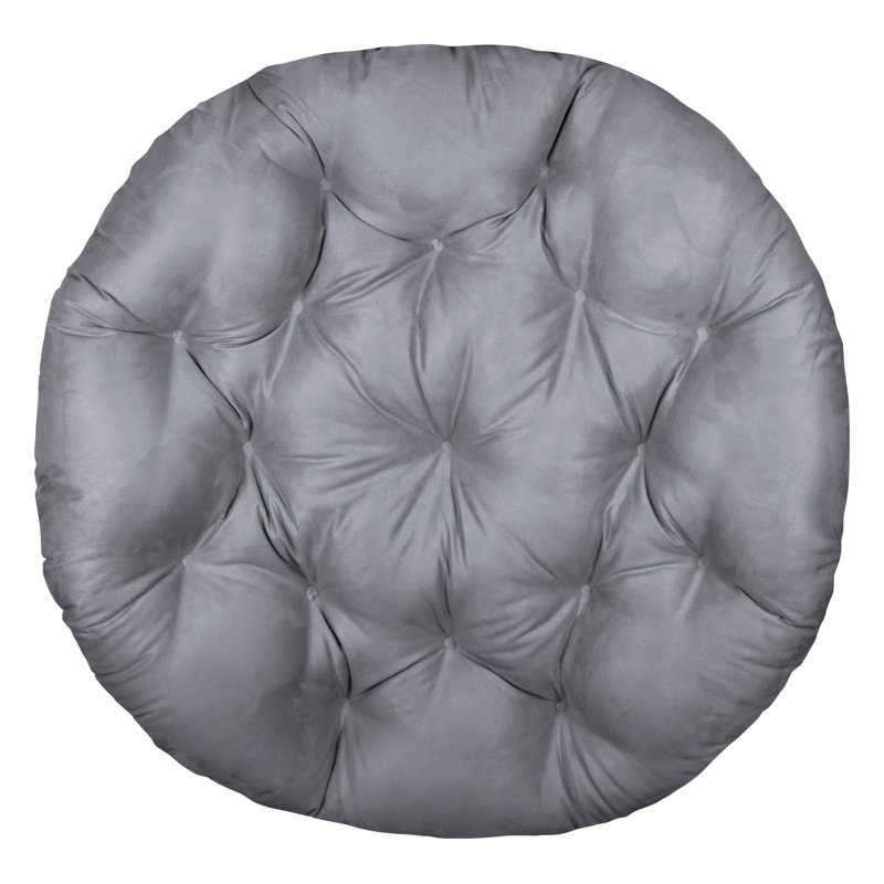 Coussin de siège d'intérieur Papasan, 45 po x 6 po, gris