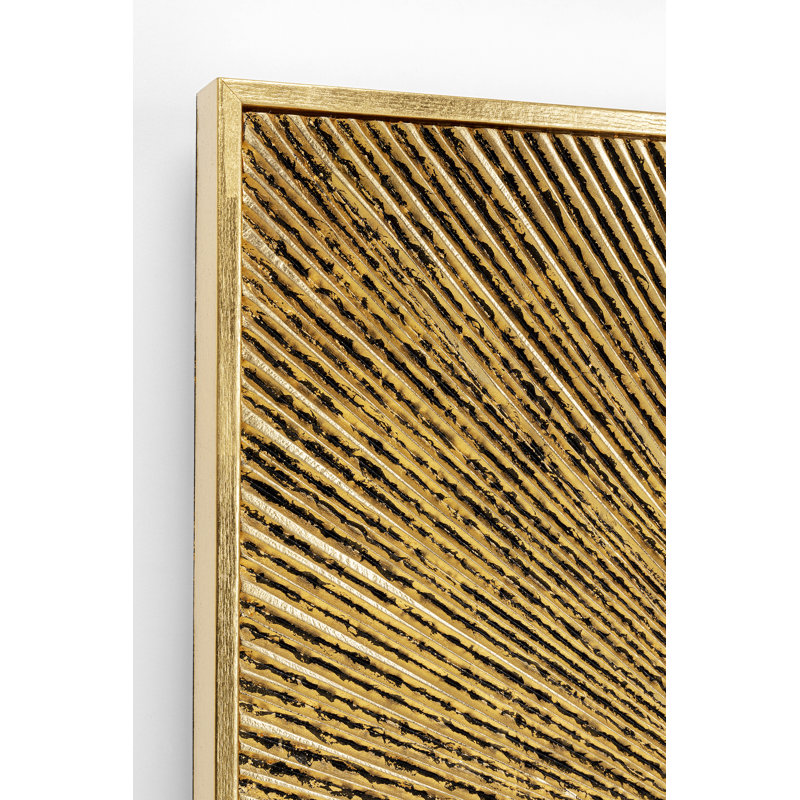 Object Picture Illumino, Gold/Black, 80 cm H x 80 cm D x 4 cm D