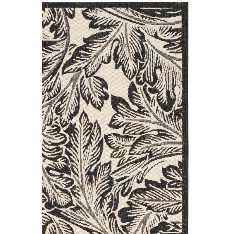 Tapis d'intérieur / extérieur floral Clapperton Performance, Rectangle 2 pi 7 po x 5 pi