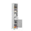 Armoire de salle de bain haute: blanc, tiroir, tablette réglable, armoire blanche autoportante avec rangement peu encombrant