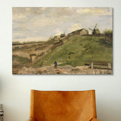 «The Hill at Montmartre with Stone Quarry» par Vincent Van Gogh, reproduction d'art sur toile tendue