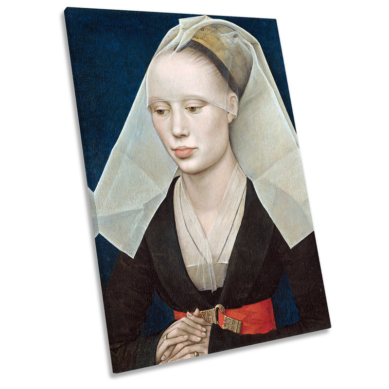 X7465 Portrait Of A Lady Picture by Rogier Van Der Weyden - Wrapped Canvas Painting, 45.7cm H x 30.5cm W x 2cm D