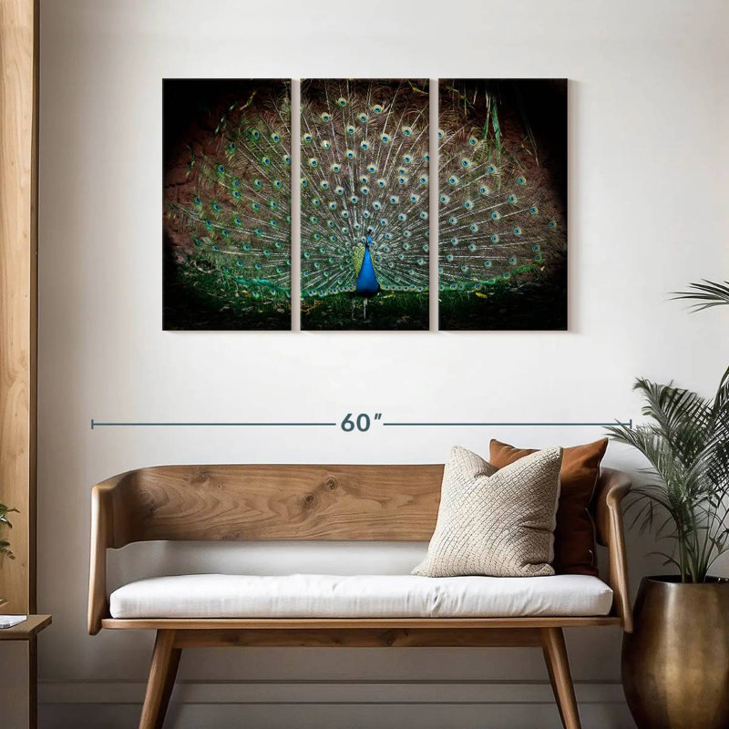 Brampt  Peacock Elegance, 28" H x 45" W