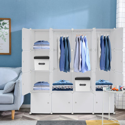 Hundt 12 Door Plastic Wardrobe