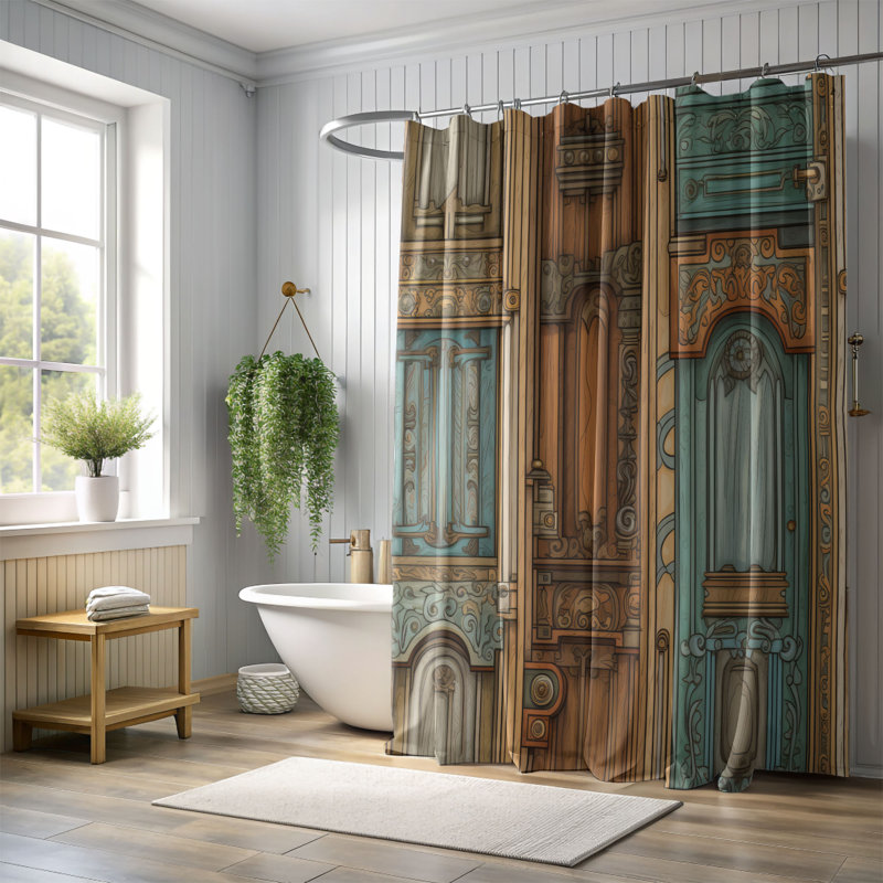 Rideau de douche Nursen, H 74 po x l 71 po