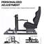 Simulateur de course en alliage d'aluminium Anman Gt / Formule 1 avec siège pour Logitech G923 Cadre d'initiation de course en aluminium, panneau de vitesses avec barre latérale supplémentaire. Convient au volant droit Gpro Csldd T818, cadre inclus