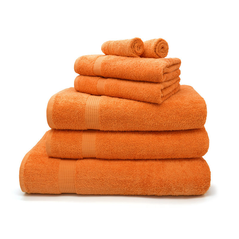 Peryl Hand Towel Super Absorbent 550 gsm Luxury Egyptian-Quality Cotton 50x85, Orange