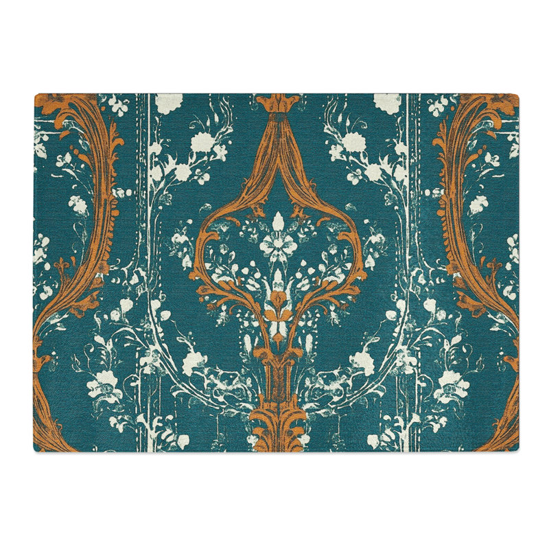 Floral Vintage Art  Glass Chopping Board