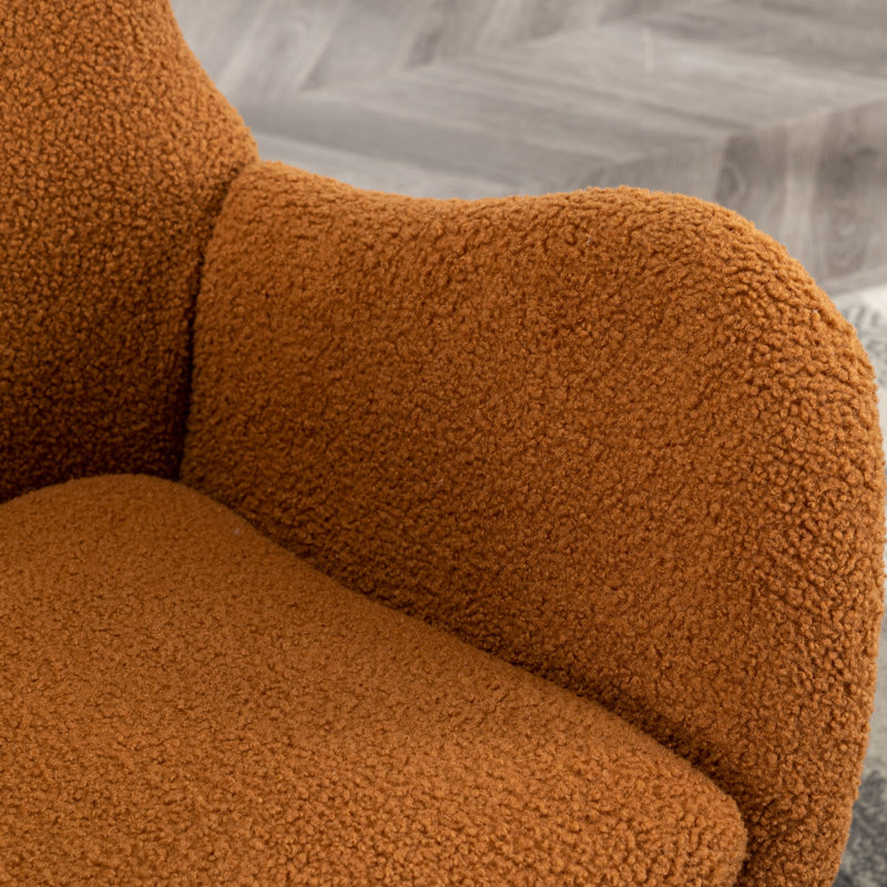 Chaise berçante en métal, Caramel