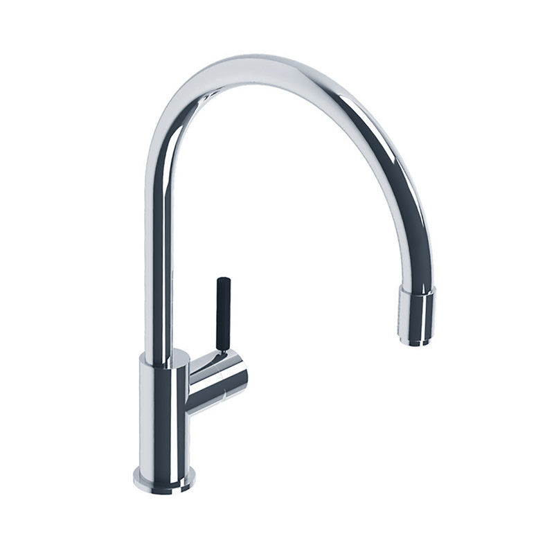 Robinet de cuisine à poignée simple XO, Chrome poli