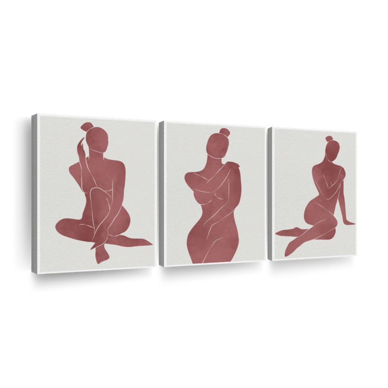 Impression sur toile Minimalist Bare Belle, H 45 po x l 92 po x P 1,25 po