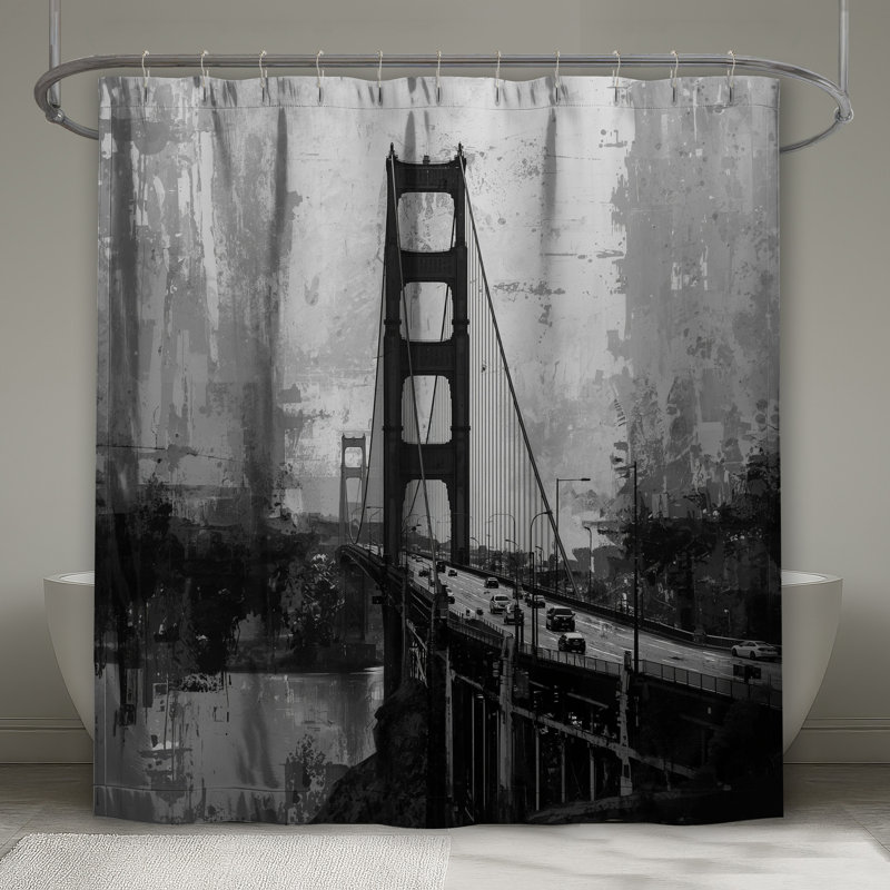 Rideaux de douche Golden Gate Bridge, L 70 po x H 72 po