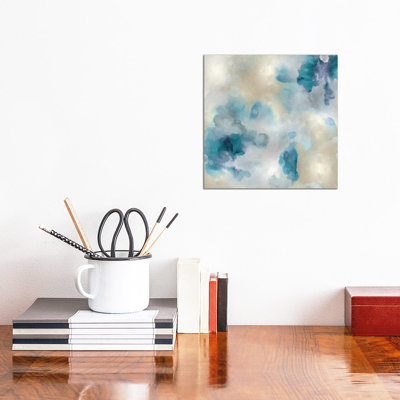 Aqua Movement III by Lauren Mitchell - Wrapped Canvas Painting