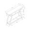Console étroite en stratifié blanc - Meuble d'entrée moderne pour le salon ou la chambre à coucher | Idée de cadeau-1210531383
