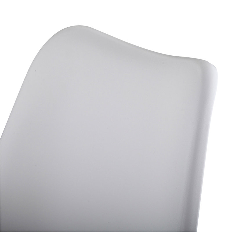 Chaise d'appoint moderne pivotante, Blanc / tissu noir