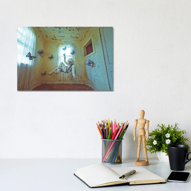 The Lonely Astronaut VIII by Karen Jerzyk - Wrapped Canvas Print, 20.32cm H x 30.48cm W x 1.905cm D