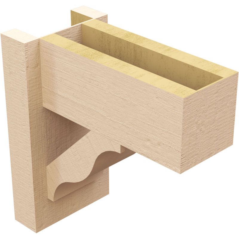 Bois de cèdre brut Funston Block TimberThane Perspector, brun clair apprêté, H 12 po x l 6 po x P 12 po