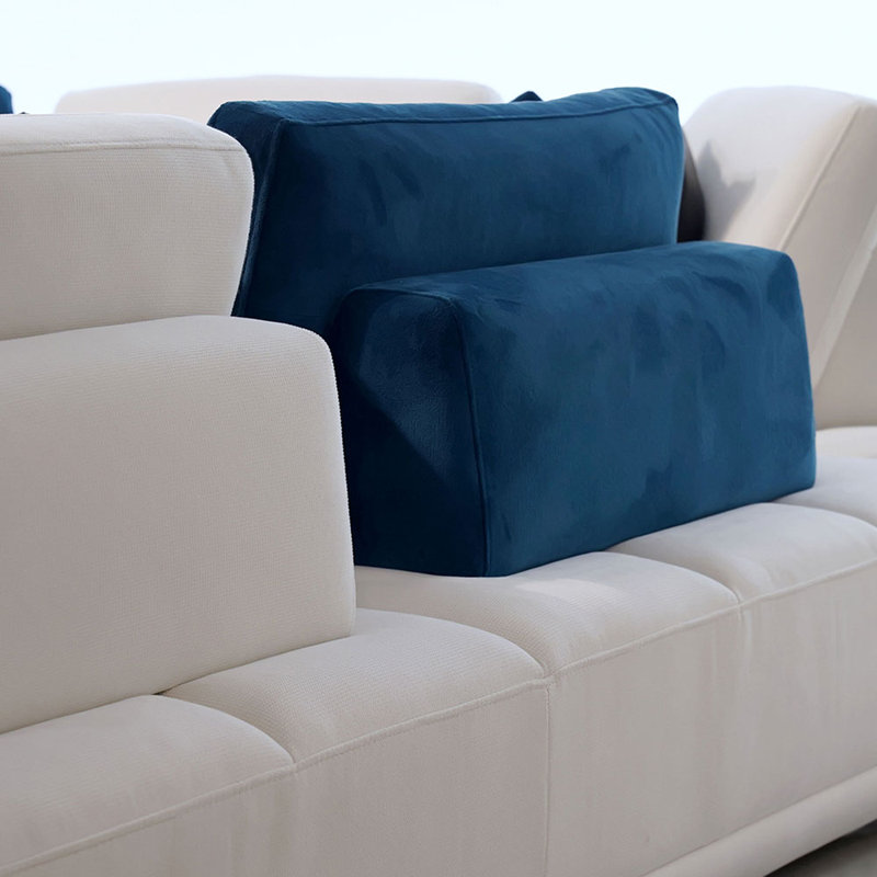 Canapé modulaire réversible de large de 174 po avec repose-pieds Lubos