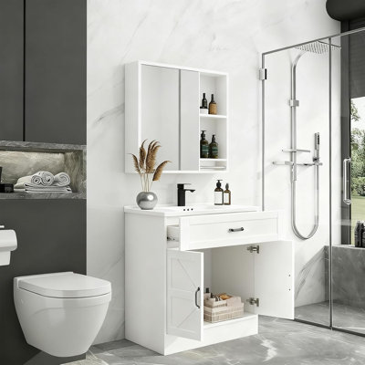 31 Inch Farmhouse Freestanding Bathroom Vanity