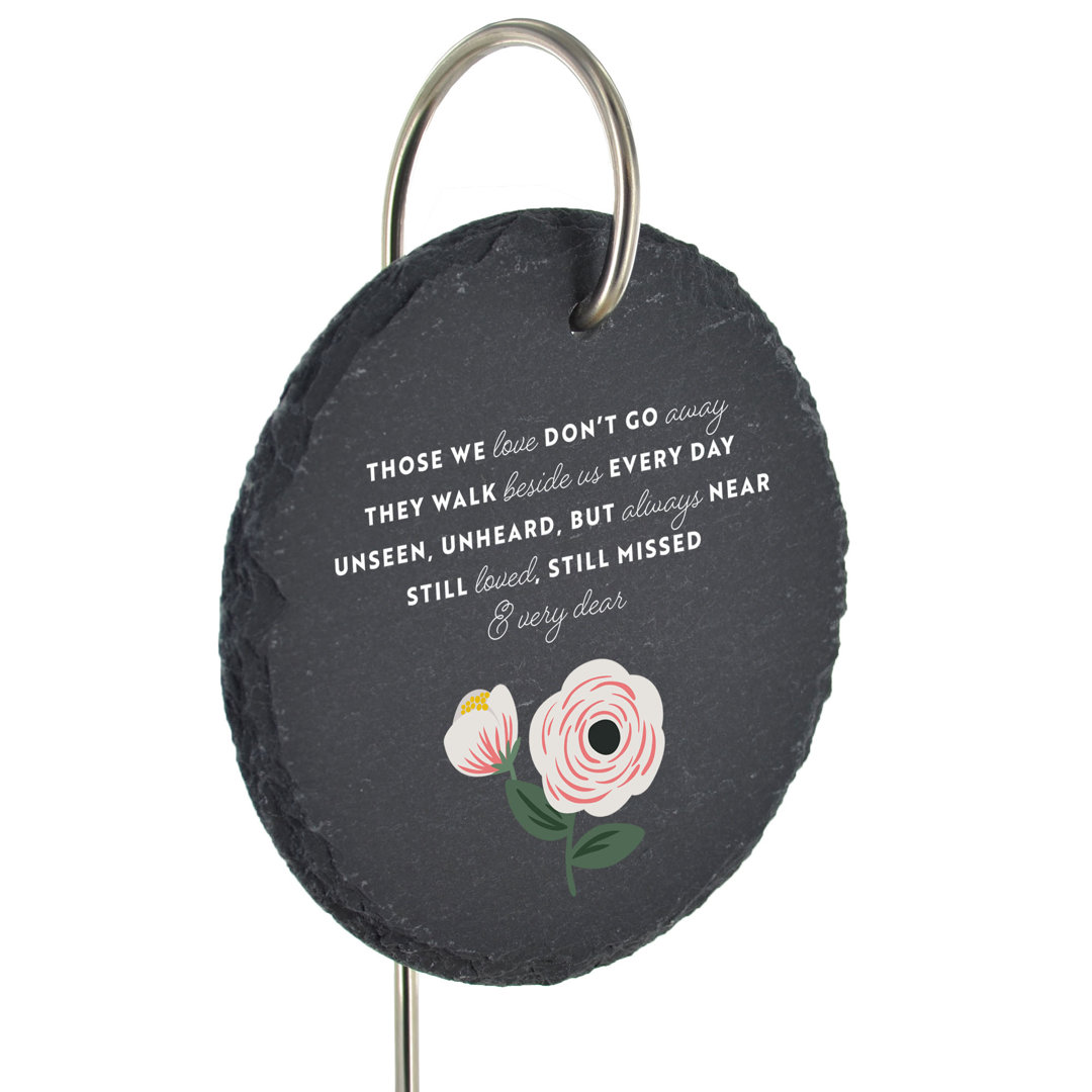 Bodiford Waterproof Slate Circle Grave Marker People Memorial Plaque