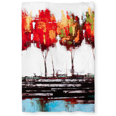 Abstract Industrial Style Trees Duvet Cover | Modern Landscapes