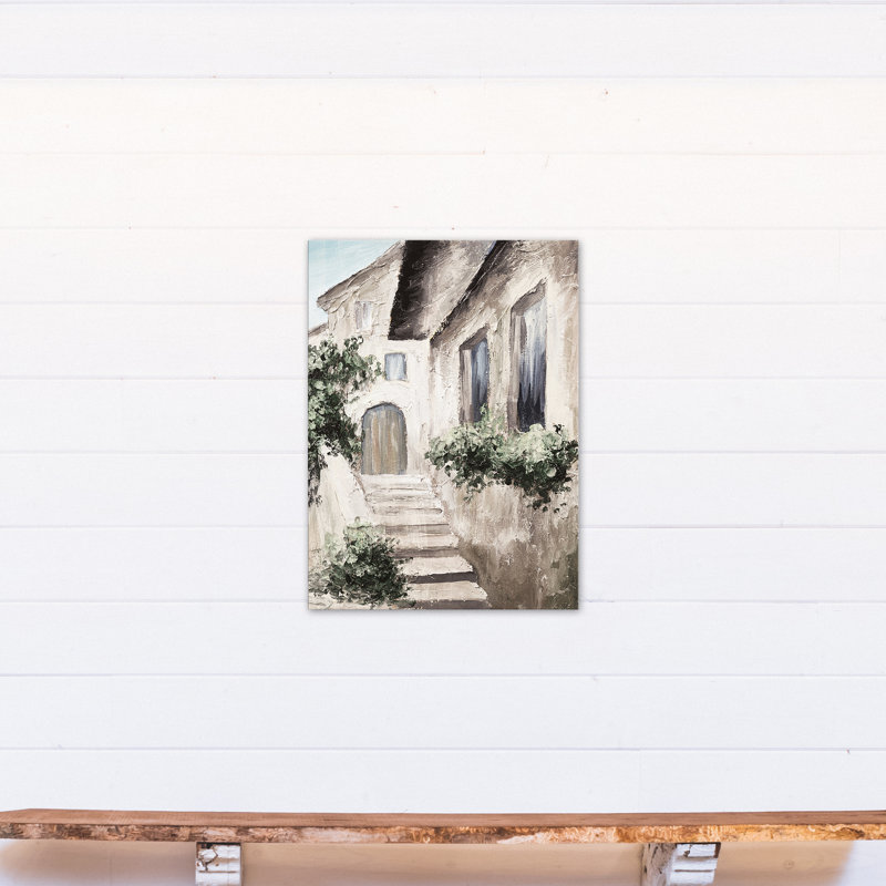 Escalier peint - peinture sur toile tendue