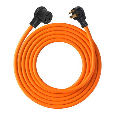Cordon d'extension de 25 pi pour sécheuse robuste, câble d'alimentation NEMA 10-30P à 10-30R de 30 ampères, chargeur de véhicule électrique résistant aux intempéries et adaptateur pour appareil