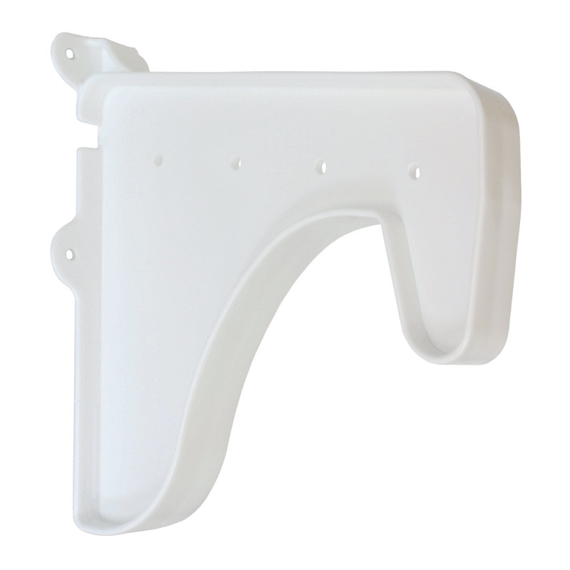 End Bracket for Closet Rod and Shelf, White