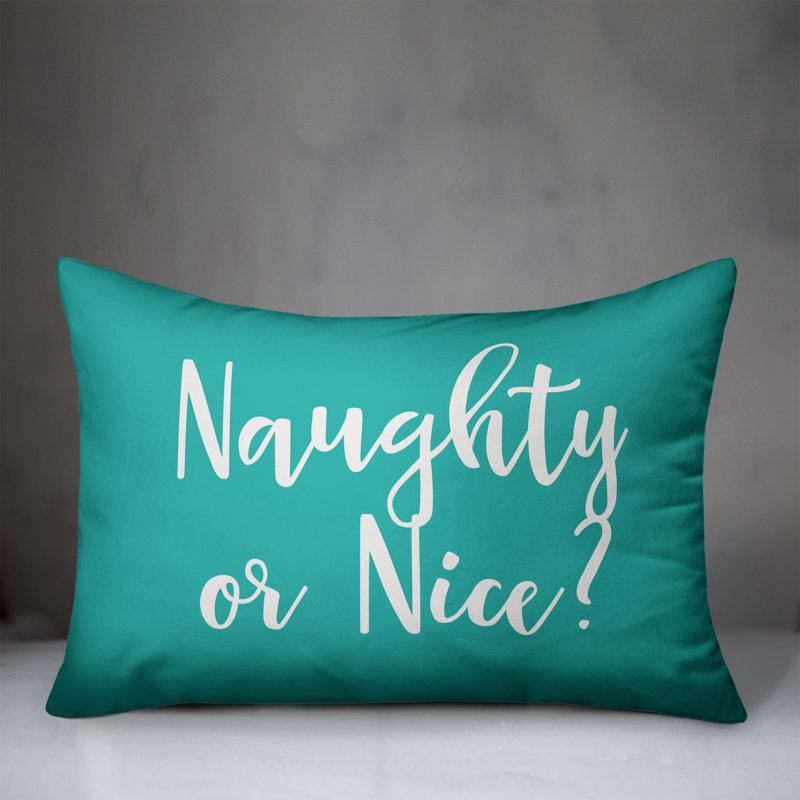  Coussin lombaire Naughty or Nice, Bleu sarcelle