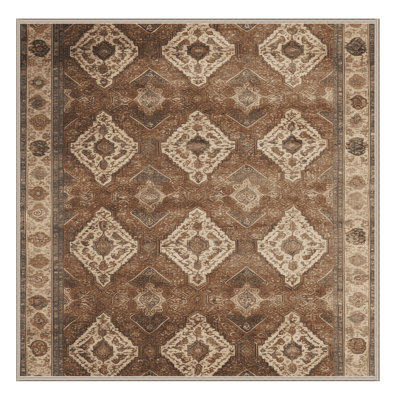 Tapis brun lavable à la machine