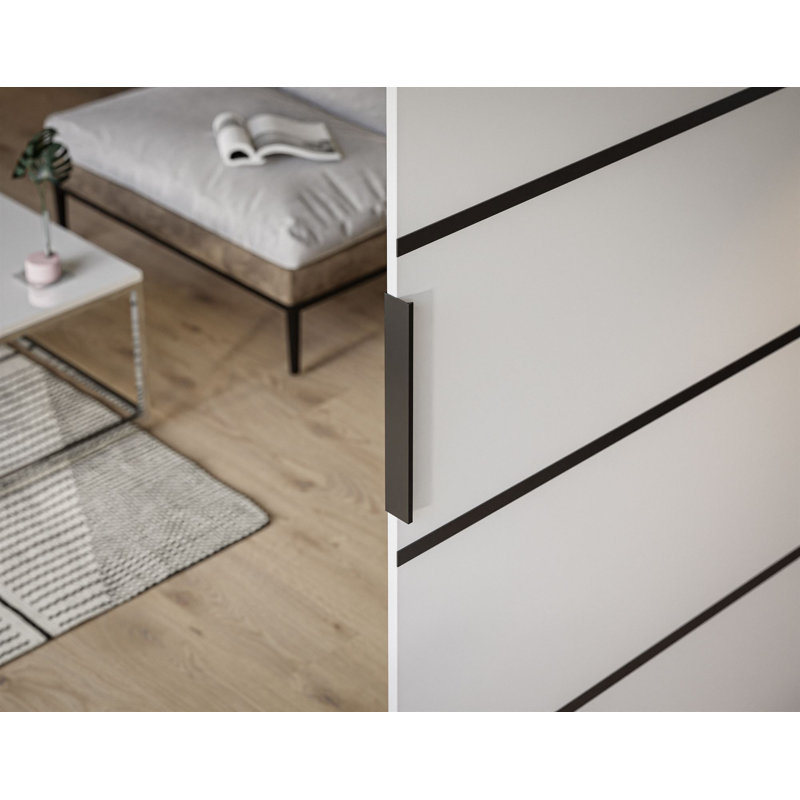 Halle Sliding Door Hall, White/Black