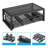 2 Tier Monitor stand, Metal Monitor Stand and Computer Desk Organizer with Drawer for Laptop, Black