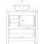 Meuble-lavabo de salle de bain 30 po gris avec comptoir en marbre avec lavabo et robinet miroir