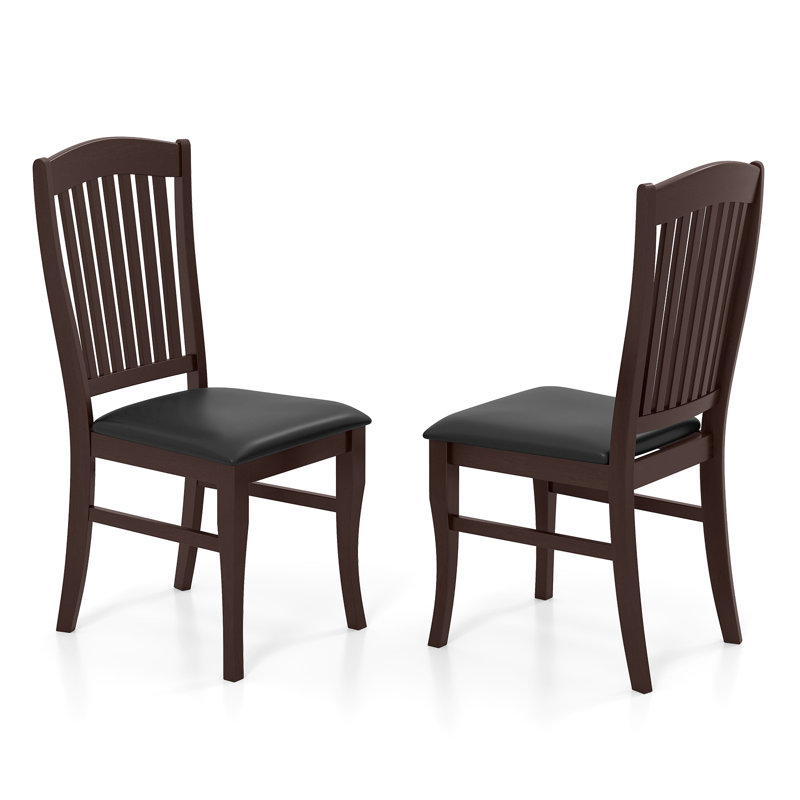 Ensemble de 2 chaises de cuisine modernes sans accoudoirs avec siège rembourré, 2