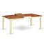 Ensemble de table de salle à manger 5 pièces comprenant une table de cuisine rectangulaire avec rallonge papillon et 4 chaises de salle à manger, babeurre et cerise-277589272-274177020