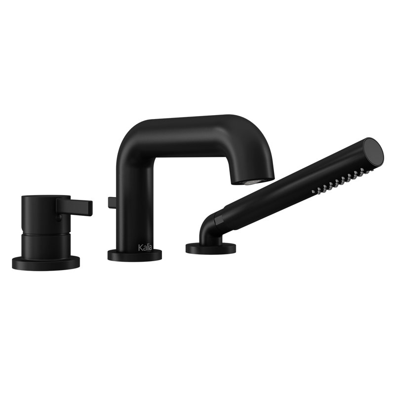 Bec de baignoire à poignée simple Basico, Noir mat