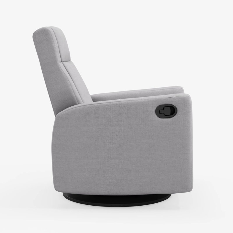 Fauteuil inclinable et pivotant Nelly, Polyester gris foncé / mélange de polyester