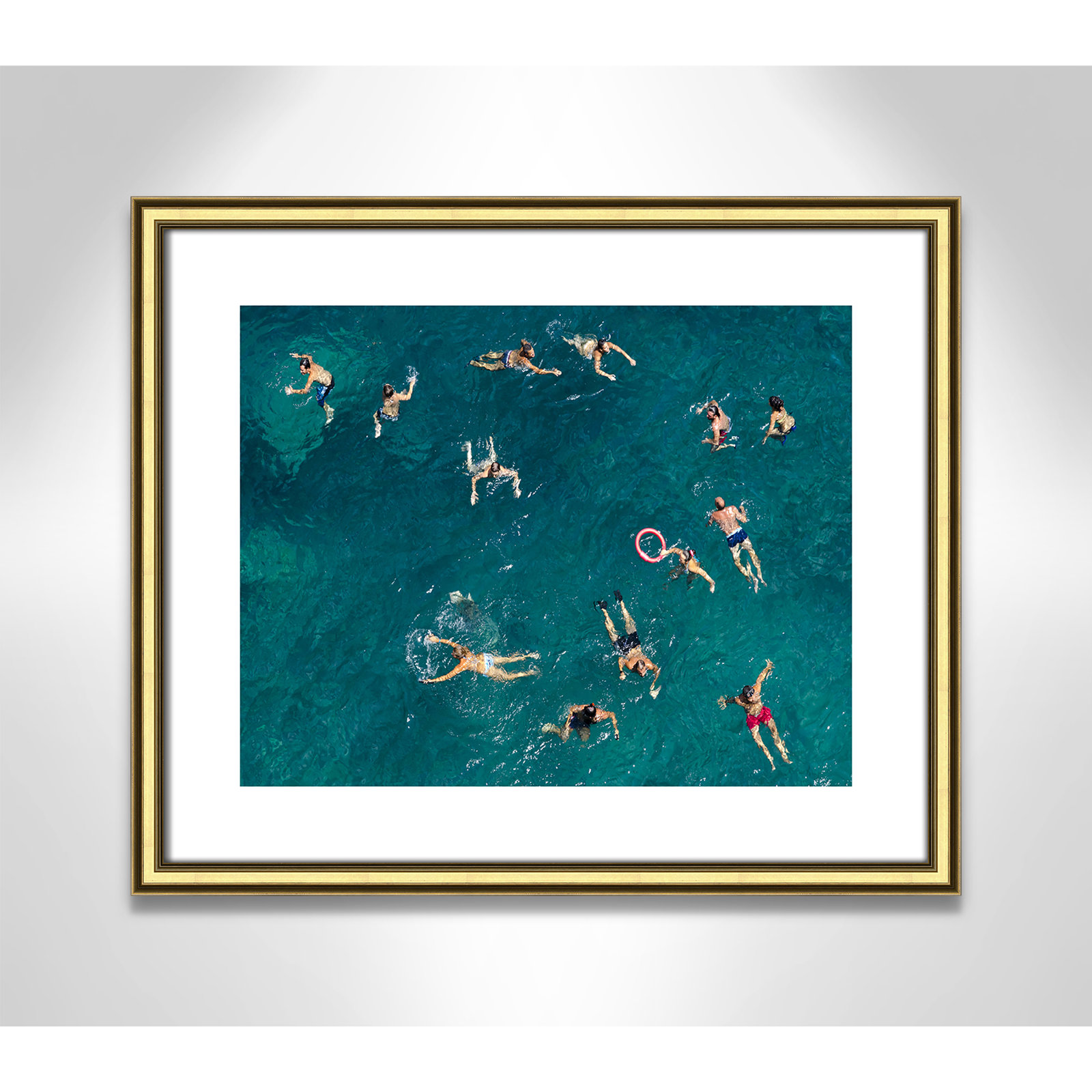 Gold Framed Paper, 16" H x 19" W x 0.88" D