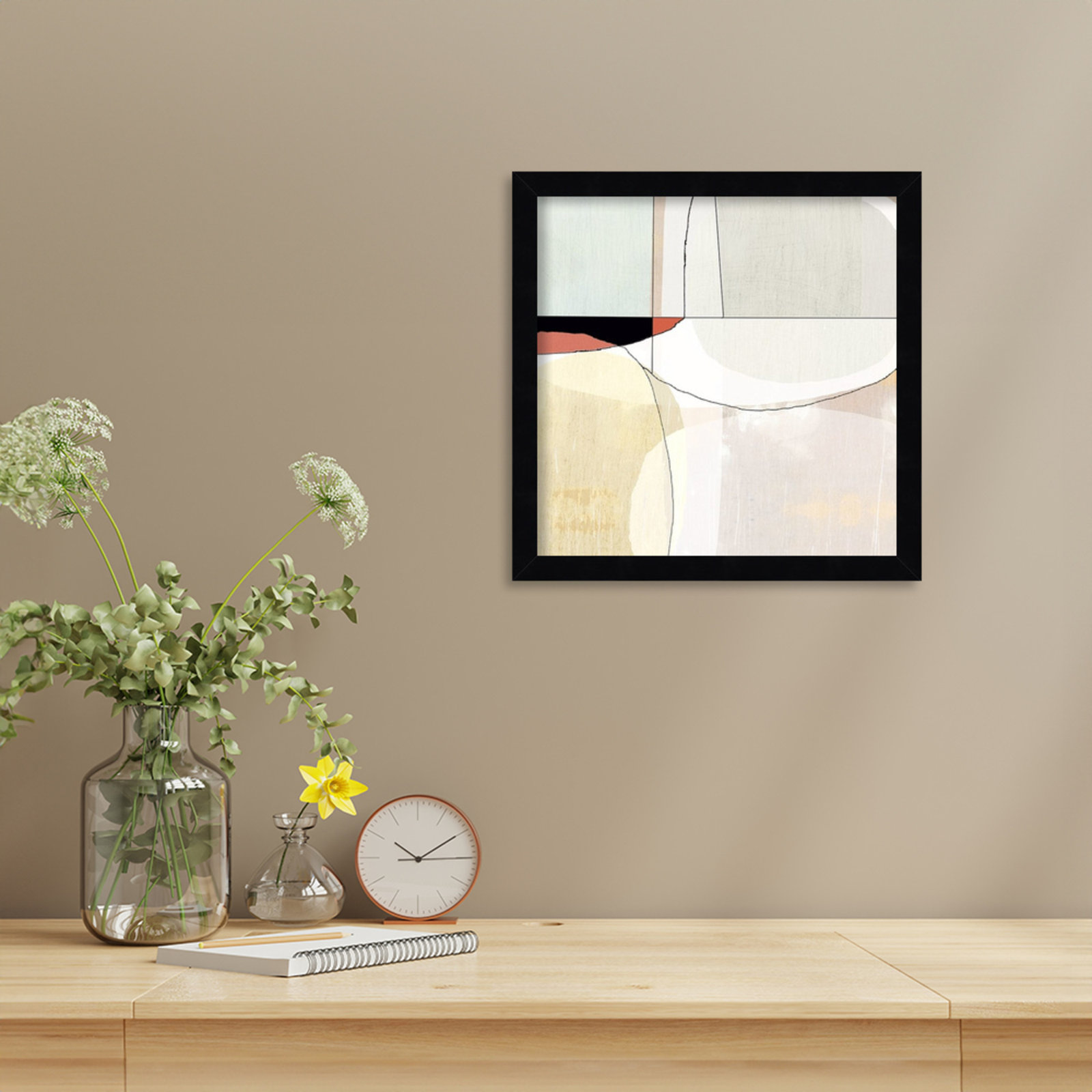 Flagler "Beholder III" Print by Sisa Jasper, 13" H x 13" W, Black
